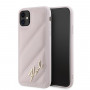 Karl Lagerfeld KLHCN61PQDSMGP Apple iPhone 11 / XR etui twarde Diagonal Quilted Script, różowy