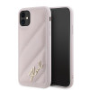 Karl Lagerfeld KLHCN61PQDSMGP Apple iPhone 11 / XR etui twarde Diagonal Quilted Script, różowy