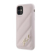 Karl Lagerfeld KLHCN61PQDSMGP Apple iPhone 11 / XR etui twarde Diagonal Quilted Script, różowy