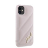 Karl Lagerfeld KLHCN61PQDSMGP Apple iPhone 11 / XR etui twarde Diagonal Quilted Script, różowy