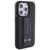 BMW BMHCP15LGSPPRK Apple iPhone 15 Pro etui twarde Grip Stand Smooth & Perforated, czarny