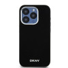 DKNY Apple iPhone 15 Pro etui twarde Liquid Silicone Small Metal Logo MagSafe, czarny