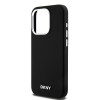 DKNY Apple iPhone 15 Pro etui twarde Liquid Silicone Small Metal Logo MagSafe, czarny