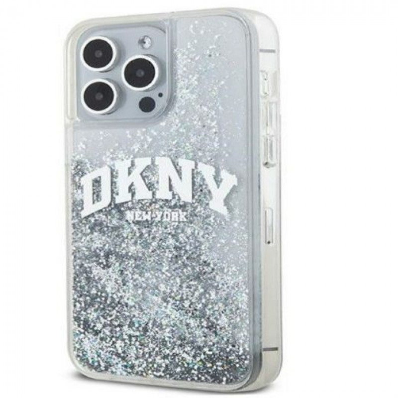 DKNY Apple iPhone 15 Pro Max etui twarde Liquid Glitter Big Logo