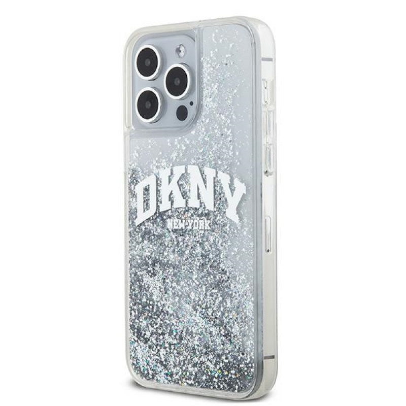 DKNY Apple iPhone 15 Pro Max etui twarde Liquid Glitter Big Logo