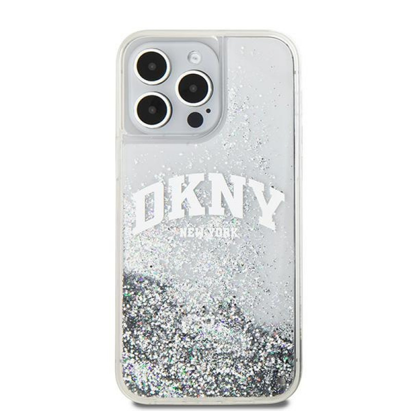 DKNY Apple iPhone 15 Pro Max etui twarde Liquid Glitter Big Logo