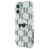 Karl Lagerfeld Apple iPhone 16 etui twarde IML Karl Head Electroplated, przezroczyste