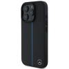 Mercedes MEHMP16L23RURBK Apple iPhone 16 Pro etui twarde MB Blue Line Leather MagSafe, czarny