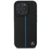 Mercedes MEHMP16L23RURBK Apple iPhone 16 Pro etui twarde MB Blue Line Leather MagSafe, czarny