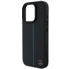 Mercedes MEHMP16L23RURBK Apple iPhone 16 Pro etui twarde MB Blue Line Leather MagSafe, czarny