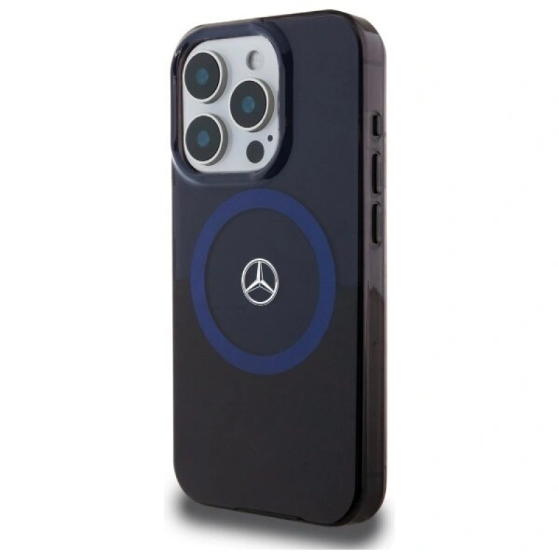 Mercedes MEHMP16X23HBIKV Apple iPhone 16 Pro Max etui twarde MB Double Layer BiColor MagSafe, czarno-niebieskie