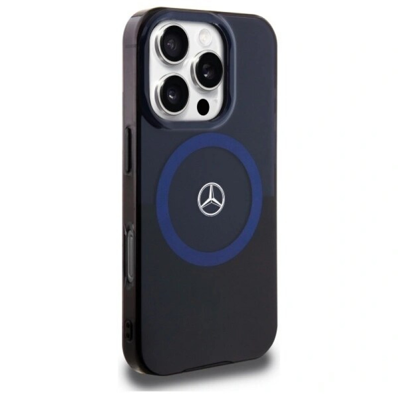 Mercedes MEHMP16X23HBIKV Apple iPhone 16 Pro Max etui twarde MB Double Layer BiColor MagSafe, czarno-niebieskie