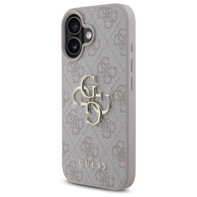 Guess GUHCP16S4GMGPI Apple iPhone 16 etui twarde 4G Big Logo, różowy