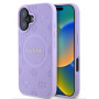 Etui MagSafe Guess Saffiano Peony Stamp dla Apple iPhone 16, fioletowe