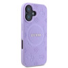 Etui MagSafe Guess Saffiano Peony Stamp dla Apple iPhone 16, fioletowe