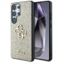 Guess Fixed Glitter Big 4G Metal Logo twarde etui na Samsung Galaxy S25 Ultra, złote