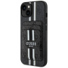 Etui Guess 4G Stripes MagSafe Wallet dla Apple iPhone 15, czarne