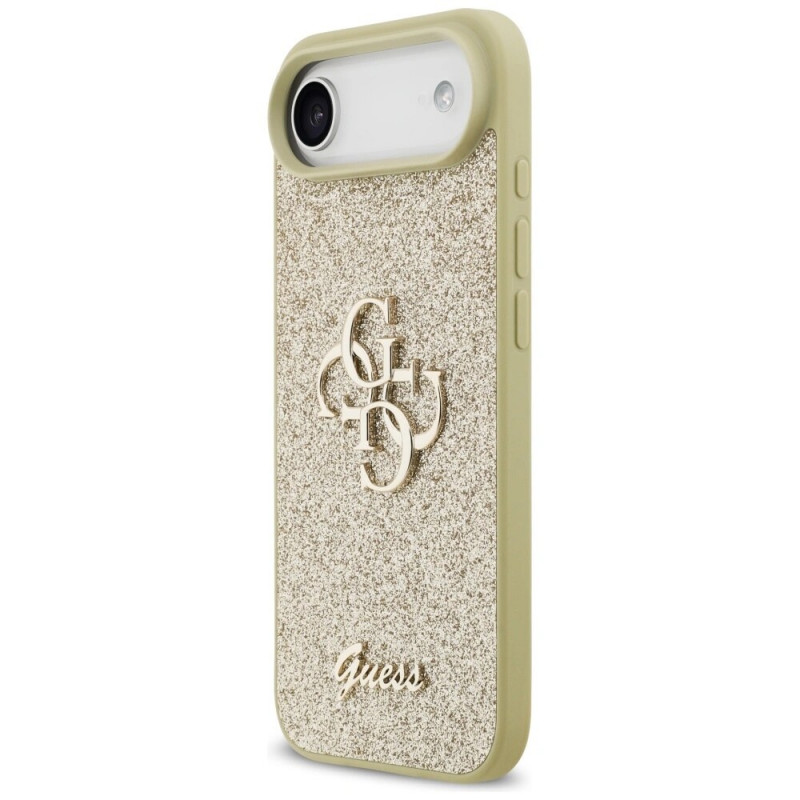 Guess Fixed Glitter Big 4G twarde etui na Apple iPhone Air, złote