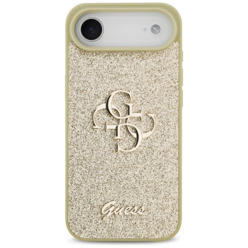 Guess Fixed Glitter Big 4G twarde etui na Apple iPhone Air, złote