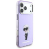 Karl Lagerfeld KLD22568 IML Aquarelle Karl & Choupette & Logo MagSafe etui na Apple iPhone 17 Pro Max, fioletowe