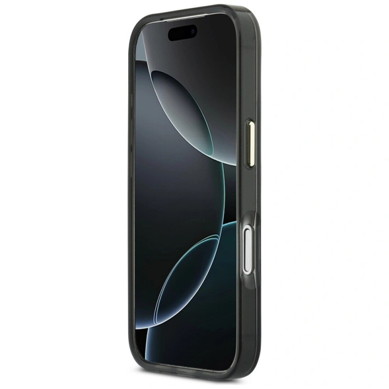 Guess GUE5344 IML 4G Script Metal twarde etui na Apple iPhone 17 Pro Max, czarny