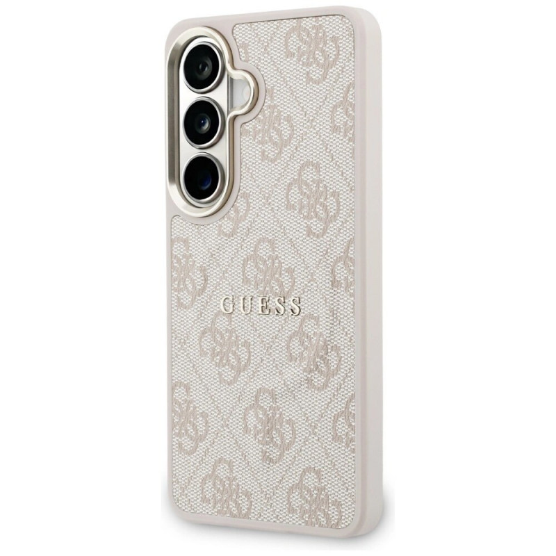 Guess GUE005375 4G Embossed Ring MagSafe etui twarde do Samsung Galaxy S26+, różowe