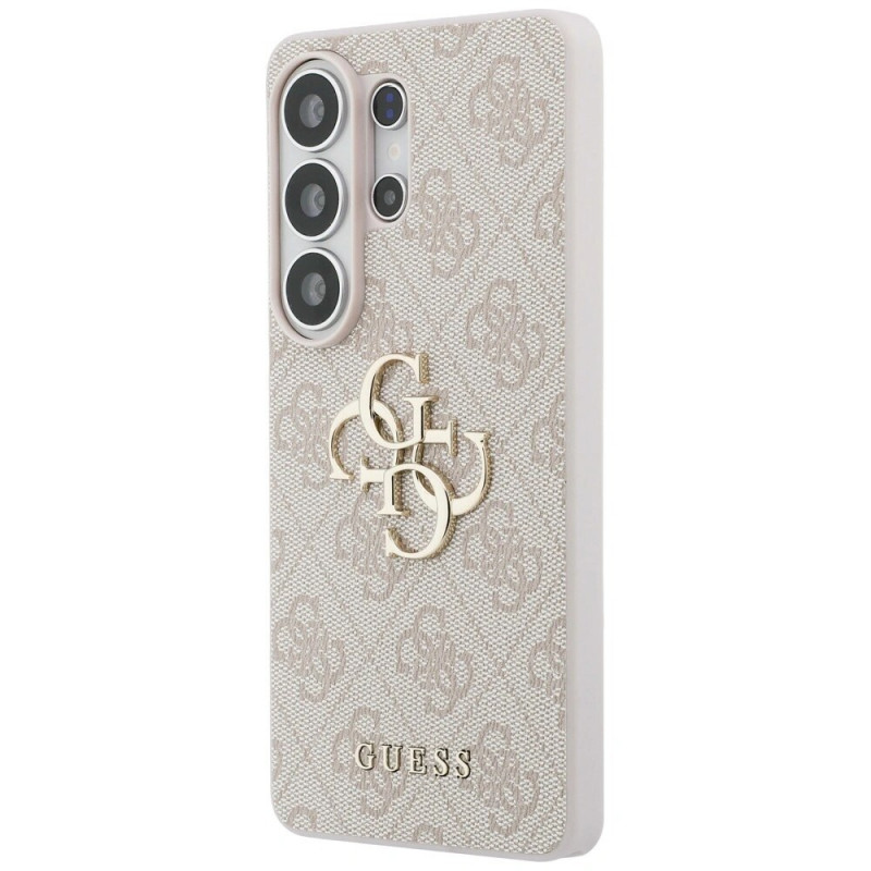 Guess GUE005337 4G Big Metal Logo Hard Case do Samsung Galaxy S26 Ultra, różowy