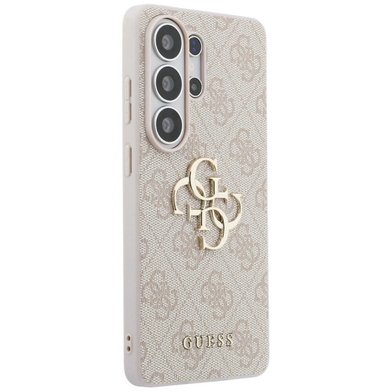 Guess GUE005337 4G Big Metal Logo Hard Case do Samsung Galaxy S26 Ultra, różowy