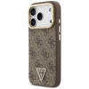 Etui MagSafe Guess 4G PU Triangle Logo & Stand Camera dla Apple iPhone 18 Pro Max / 17 Pro Max, brązowe