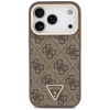 Etui MagSafe Guess 4G PU Triangle Logo & Stand Camera dla Apple iPhone 18 Pro Max / 17 Pro Max, brązowe