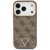 Guess 4G PU Triangle Logo & Stand Camera MagSafe etui na Apple iPhone 18 Pro / 17 Pro, brązowe