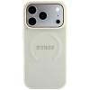 Etui ochronne Guess Saffiano Peony & Ring MagSafe dla Apple iPhone 18 Pro / 17 Pro, beżowe