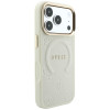 Etui ochronne Guess Saffiano Peony & Ring MagSafe dla Apple iPhone 18 Pro / 17 Pro, beżowe