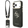 Etui ochronne Guess 4G Big 4G Classic Logo Big Strap Metal Buttons ze paskiem dla Apple iPhone 18 Pro Max / 17 Pro Max, czarne