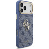 Guess 4G Big 4G Classic Logo Big Strap Metal Buttons etui z paskiem na Apple iPhone 18 Pro Max / 17 Pro Max, niebieskie