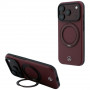 Etui Mercedes-Benz Leather with Ring Stand MagSafe dla Apple iPhone 18 Pro Max / 17 Pro Max, burgund