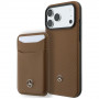 Etui MagSafe ze skóry i zestaw portfela na karty Mercedes-Benz Grill Pattern dla Apple iPhone 18 Pro Max / 17 Pro Max, camel
