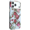Guess GUE6026 Blossom Roses Print MagSafe etui na Apple iPhone 18 Pro / 17 Pro, niebieskie