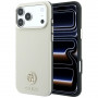 Guess GUE005545 Grained Round Strass Logo MagSafe etui na Apple iPhone 18 Pro / 17 Pro, beżowe