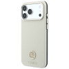 Guess GUE005545 Grained Round Strass Logo MagSafe etui na Apple iPhone 18 Pro / 17 Pro, beżowe
