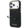 Etui MagSafe Guess Ring Stand 360 Grained Classic Logo dla Apple iPhone 18 Pro / 17 Pro, czarne