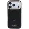 Etui MagSafe Guess Ring Stand 360 Grained Classic Logo dla Apple iPhone 18 Pro / 17 Pro, czarne