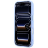 Guess Grained Triangle Logo MagSafe etui twarde na Apple iPhone 18 Pro / 17 Pro, niebieskie