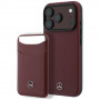 Etui Mercedes-Benz Case Grill Pattern and Card Wallet Leather MagSafe dla Apple iPhone 18 Pro Max / 17 Pro Max, czarny