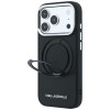 Etui MagSafe Karl Lagerfeld Ring Stand 360 Saffiano Classic Logo dla Apple iPhone 18 Pro / 17 Pro, czarne (KF003179)