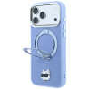 Etui MagSafe Karl Lagerfeld with Ring Stand 360 Choupette Head Pin dla Apple iPhone 18 Pro Max / 17 Pro Max, jasnoniebieskie (KF003220)