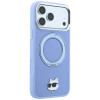 Etui MagSafe Karl Lagerfeld with Ring Stand 360 Choupette Head Pin dla Apple iPhone 18 Pro Max / 17 Pro Max, jasnoniebieskie (KF003220)