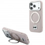 Etui MagSafe Karl Lagerfeld with Ring Stand 360 Choupette Head Pin dla Apple iPhone 18 Pro / 17 Pro, różowe