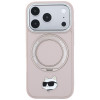 Etui MagSafe Karl Lagerfeld with Ring Stand 360 Choupette Head Pin dla Apple iPhone 18 Pro / 17 Pro, różowe