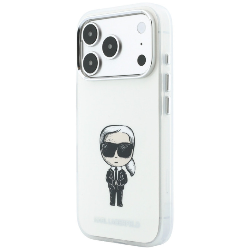 Etui MagSafe Karl Lagerfeld IML Ikonik Sketch Print dla Apple iPhone 18 Pro Max / 17 Pro Max, beżowe (KLD22794)